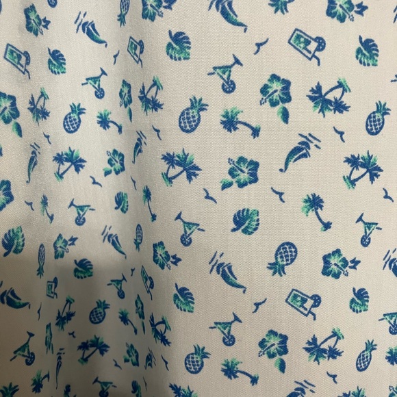 IZOD button down short sleeve graphic dress shirt 3X - Picture 3 of 4